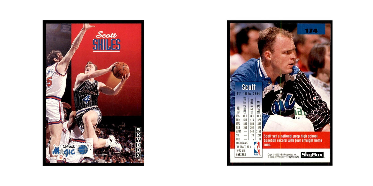 1992 SkyBox Scott Skiles Basketball Cards #174