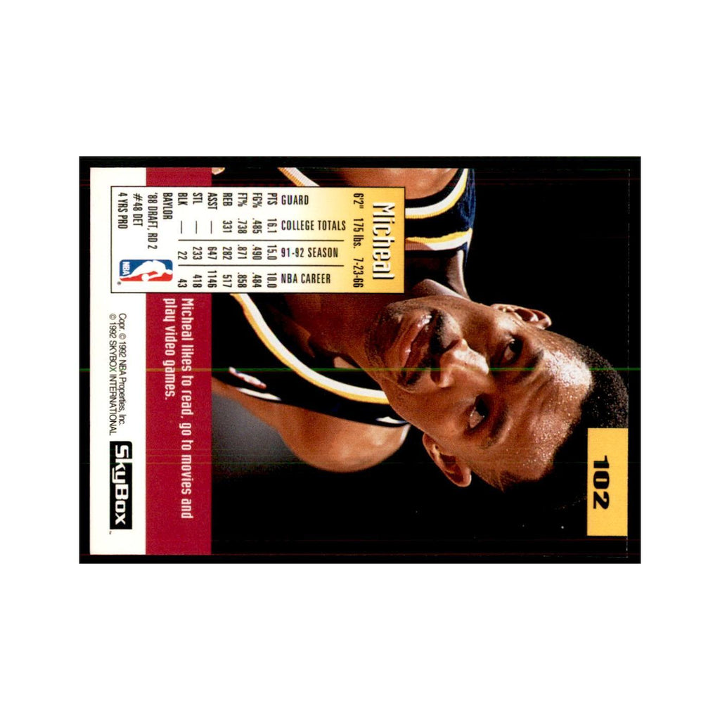 1992 SkyBox Micheal Williams Basketball Cards #102