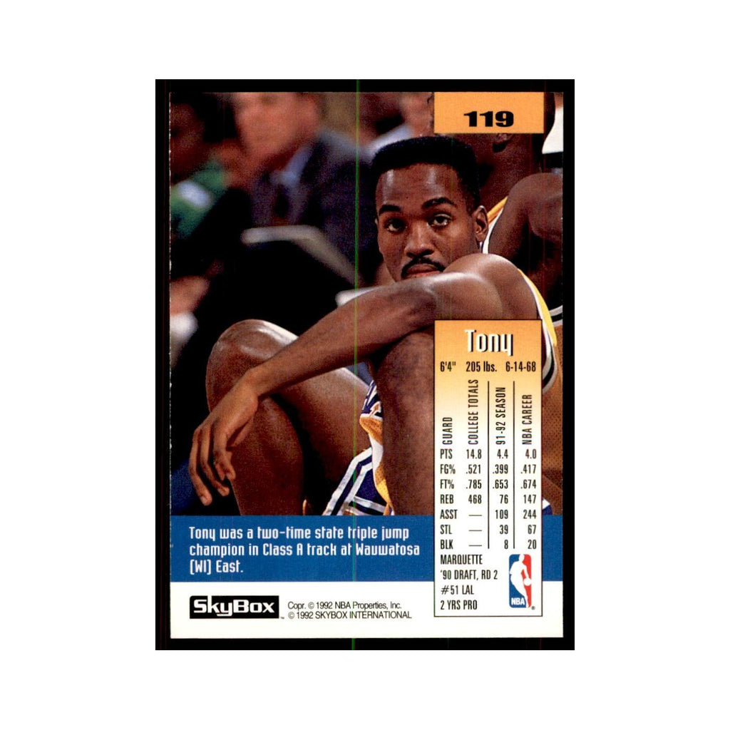 1992 SkyBox Tony Smith Basketball Cards #119