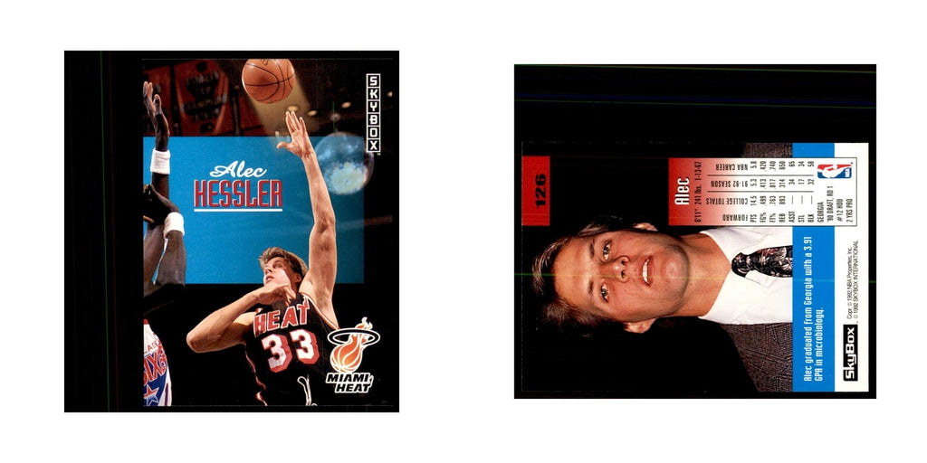 1992 SkyBox Alec Kessler Basketball Cards #126