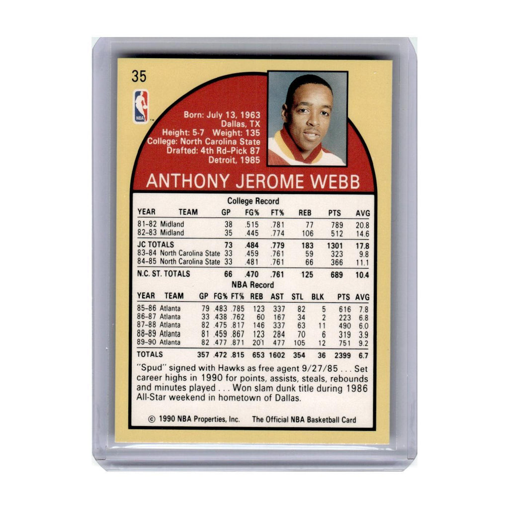 1990 Hoops Spud Webb Hawks #35