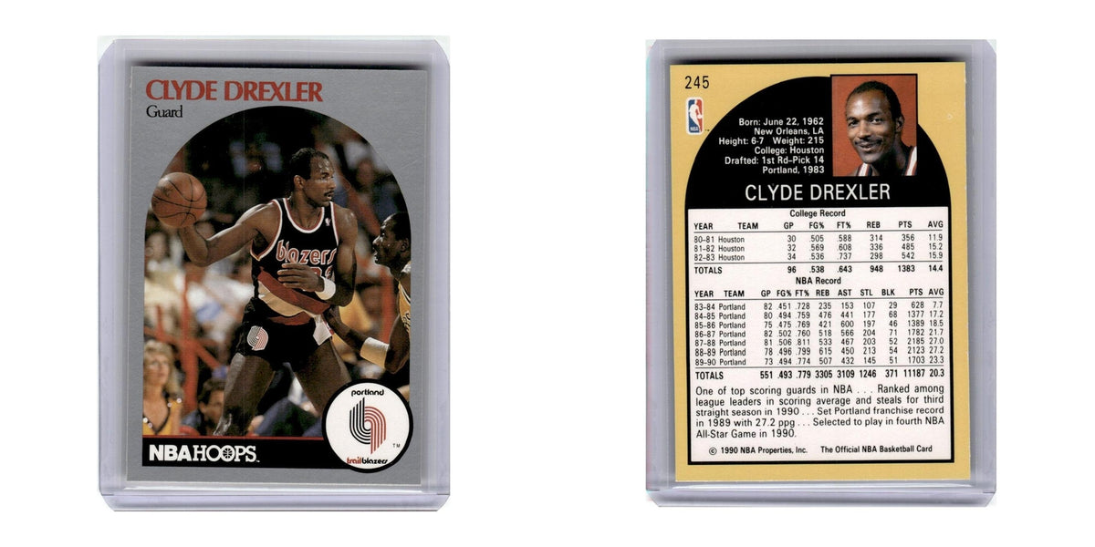 1990 Hoops Clyde Drexler Blazers #245