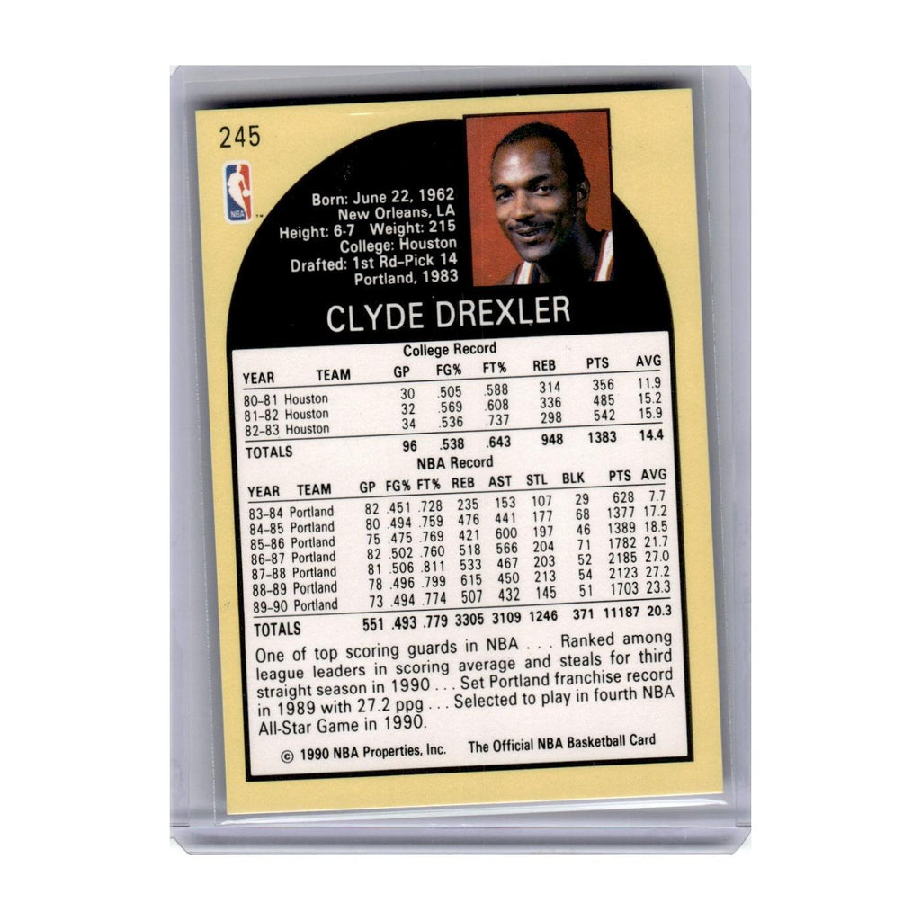 1990 Hoops Clyde Drexler Blazers #245