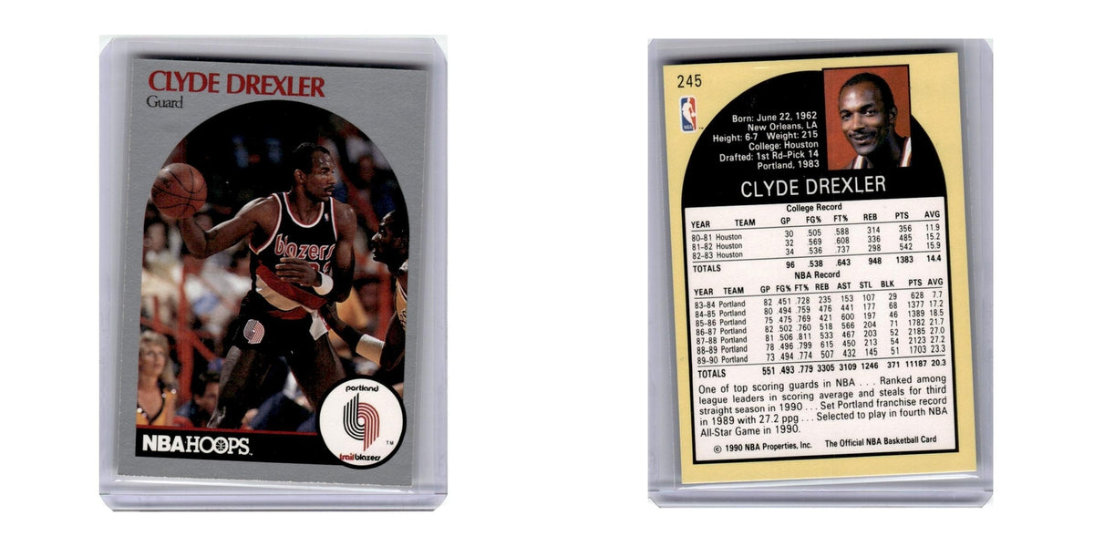 1990 Hoops Clyde Drexler Blazers #245