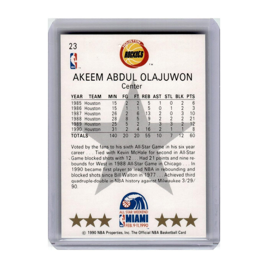 1990 Hoops Akeem Olajuwon Rockets #23