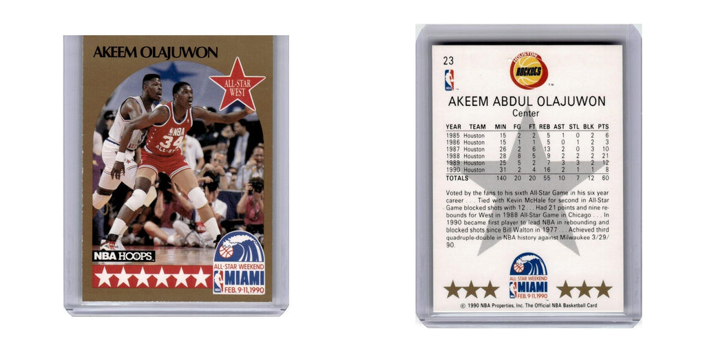 1990 Hoops Akeem Olajuwon Rockets #23