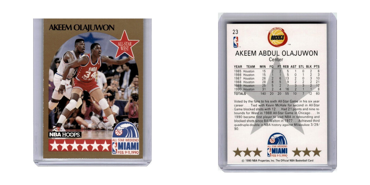1990 Hoops Akeem Olajuwon Rockets #23