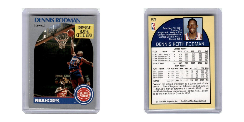 1990 Hoops Dennis Rodman Pistons #109