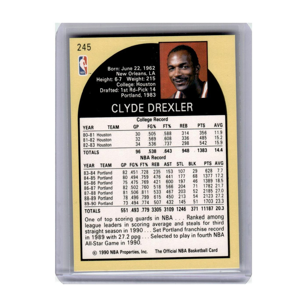 1990 Hoops Clyde Drexler Blazers #245