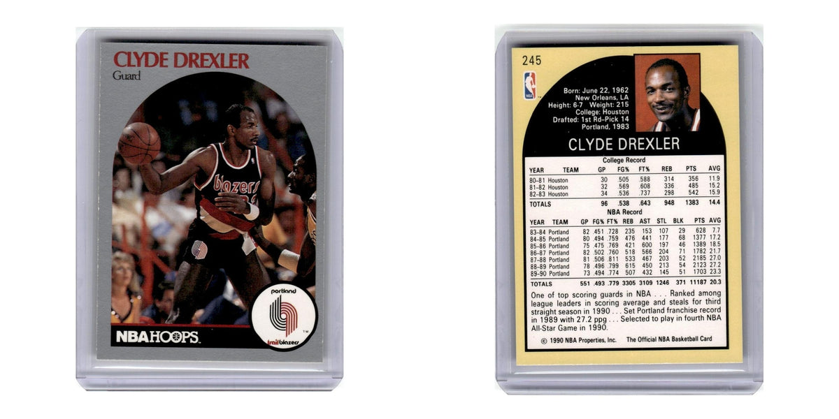 1990 Hoops Clyde Drexler Blazers #245