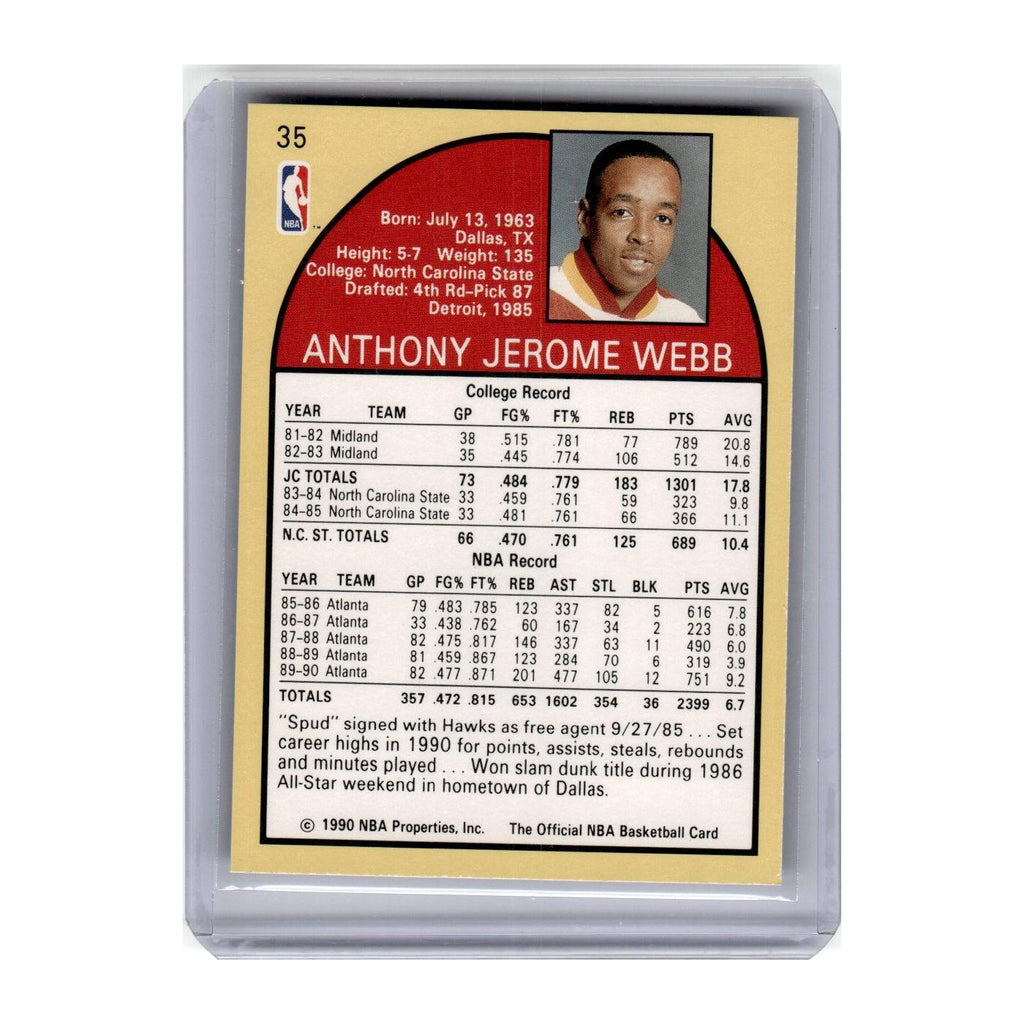 1990 Hoops Spud Webb Hawks #35