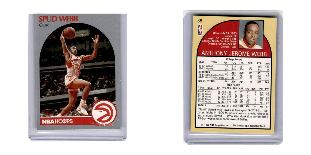1990 Hoops Spud Webb Hawks #35