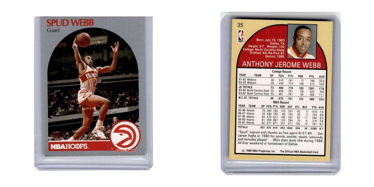 1990 Hoops Spud Webb Hawks #35