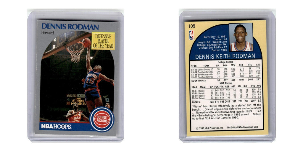 1990 Hoops Dennis Rodman Pistons #109