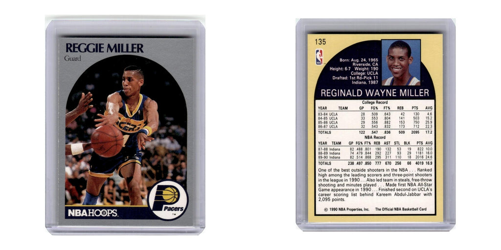 1990 Hoops Reggie Miller Pacers #135