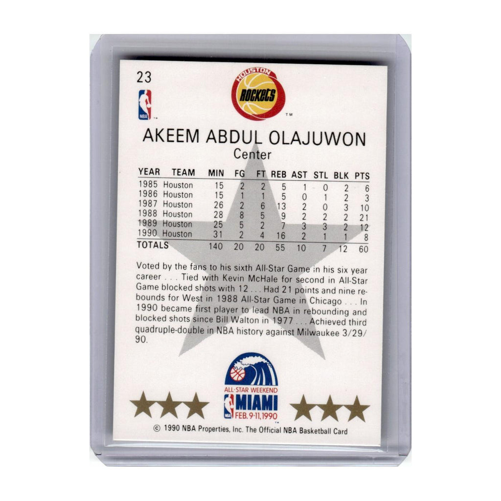 1990 Hoops Akeem Olajuwon Rockets #23