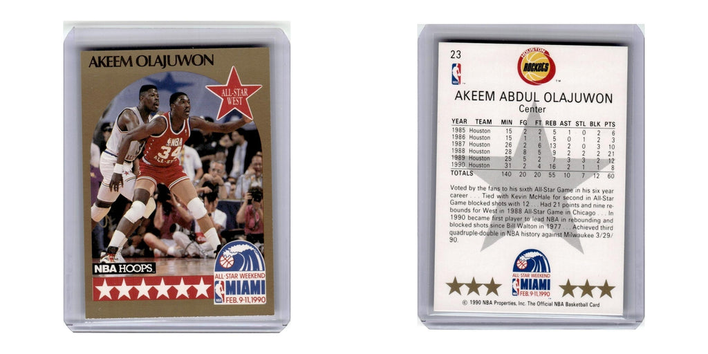 1990 Hoops Akeem Olajuwon Rockets #23