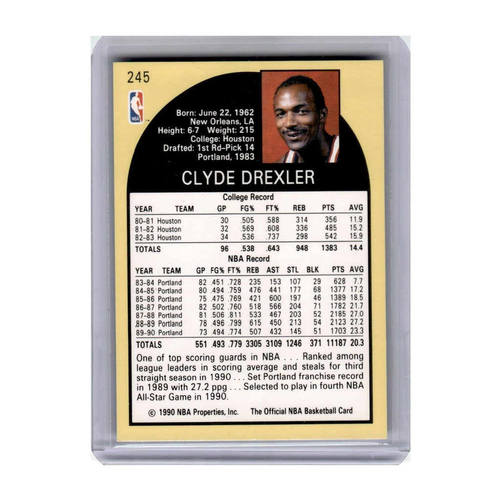 1990 Hoops Clyde Drexler Blazers #245