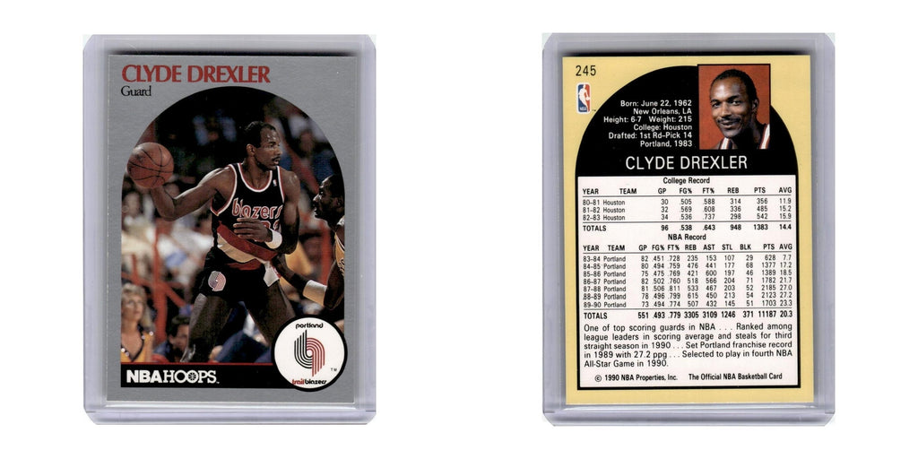 1990 Hoops Clyde Drexler Blazers #245