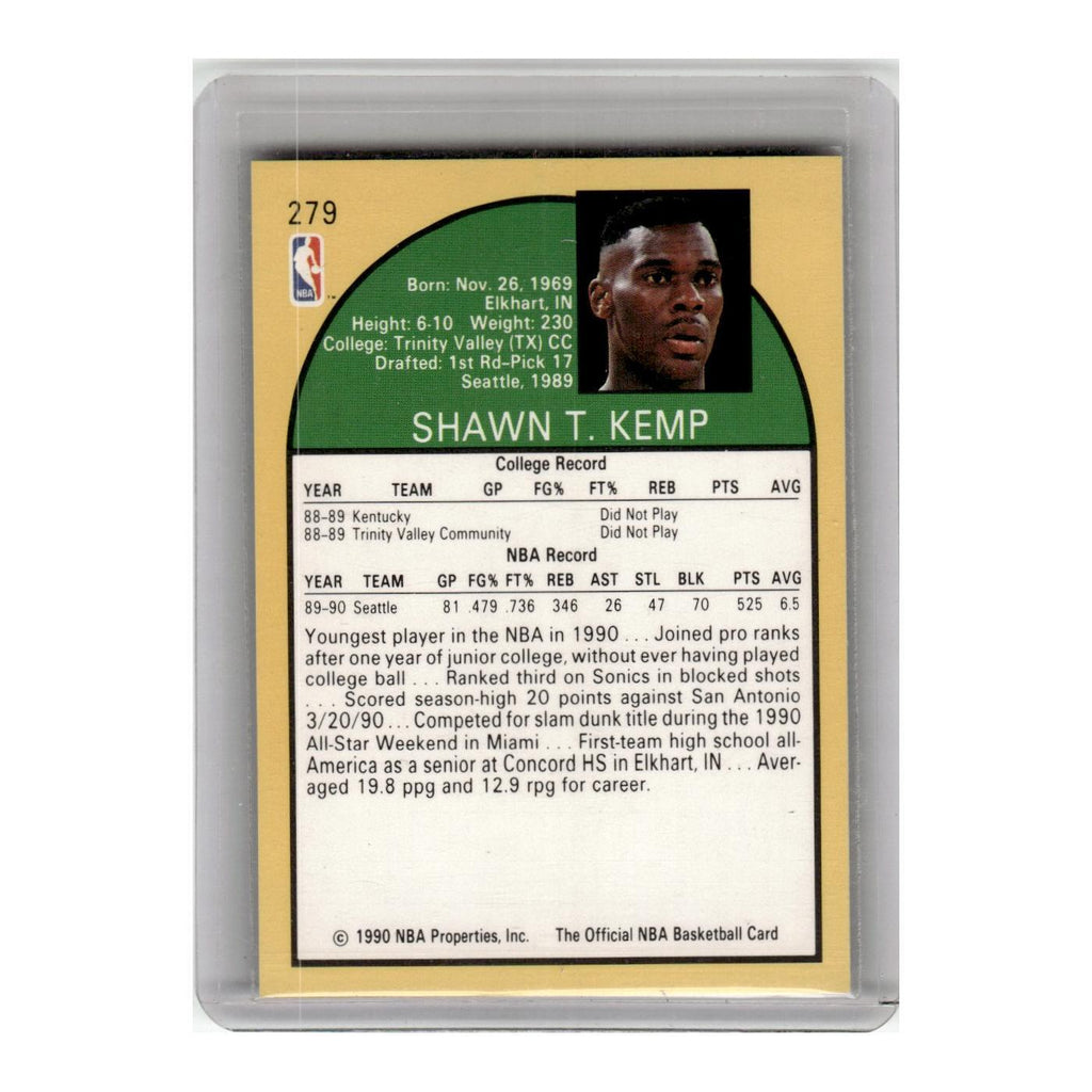 1990 Hoops Shawn Kemp RC Seattle SuperSonics #279
