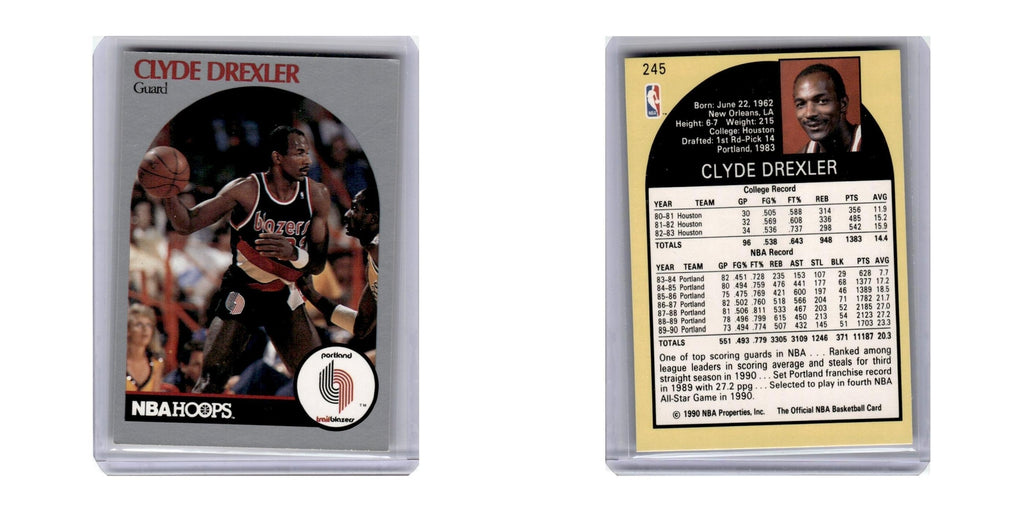 1990 Hoops Clyde Drexler Blazers #245