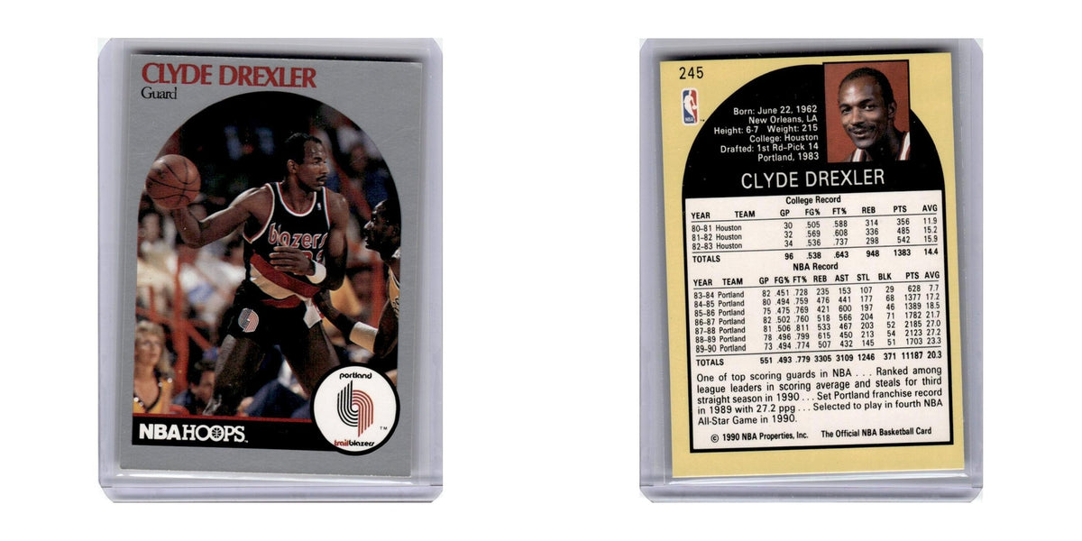 1990 Hoops Clyde Drexler Blazers #245