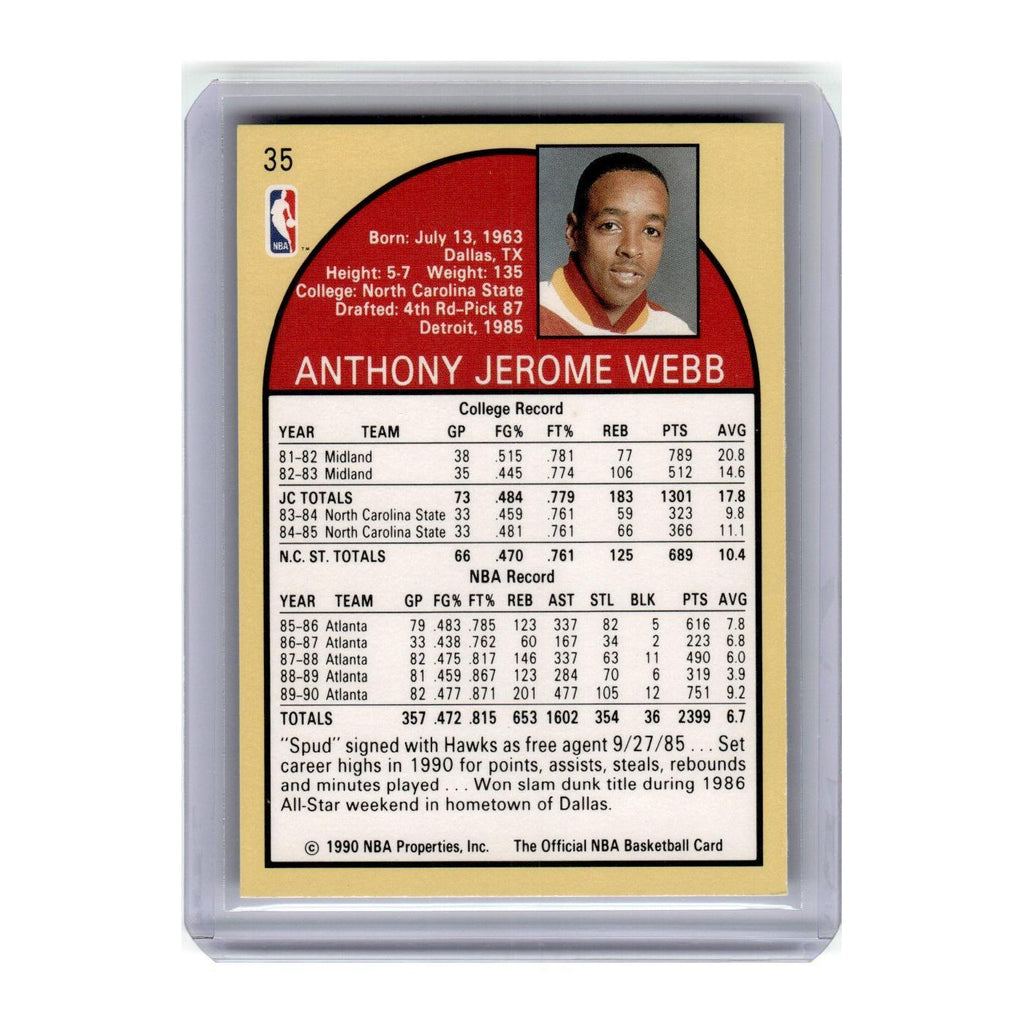 1990 Hoops Spud Webb Hawks #35