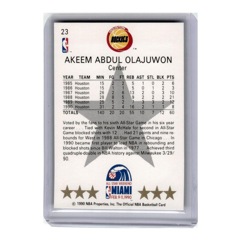 1990 Hoops Akeem Olajuwon Rockets #23