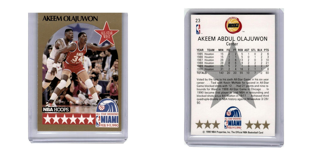 1990 Hoops Akeem Olajuwon Rockets #23