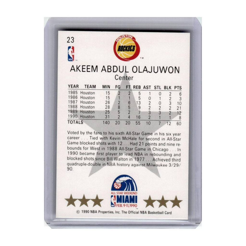 1990 Hoops Akeem Olajuwon Rockets #23