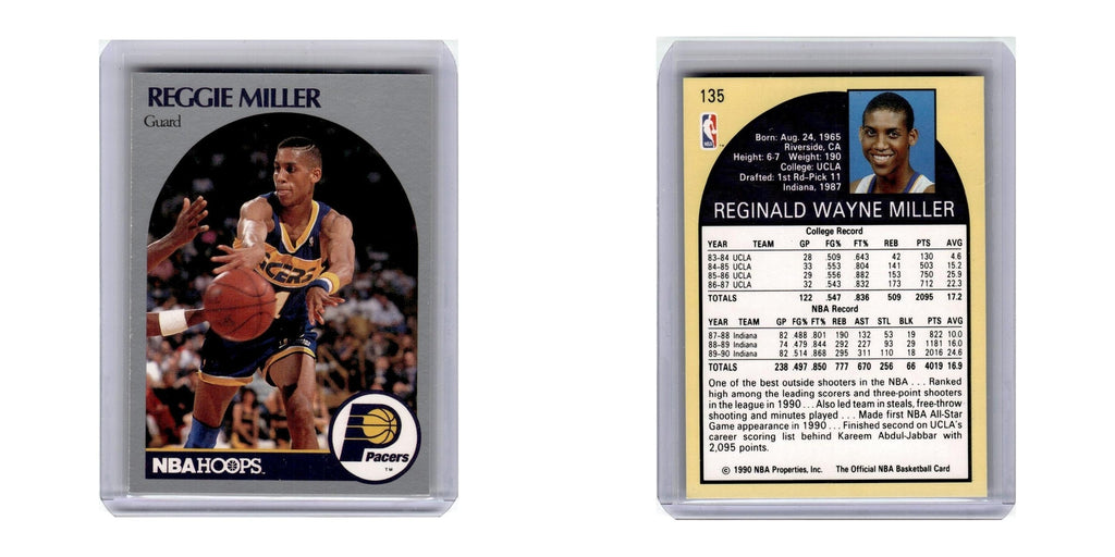 1990 Hoops Reggie Miller Pacers #135