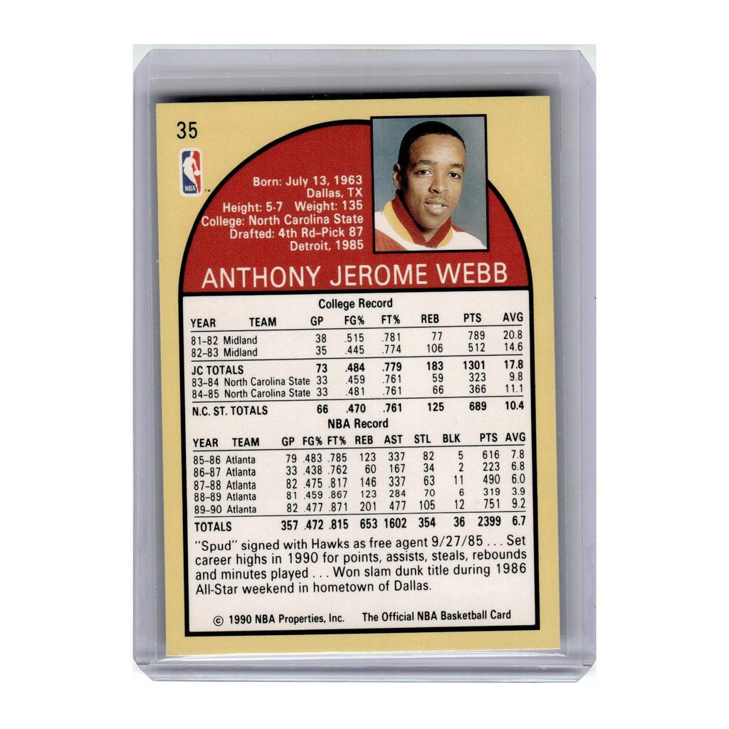 1990 Hoops Spud Webb Hawks #35