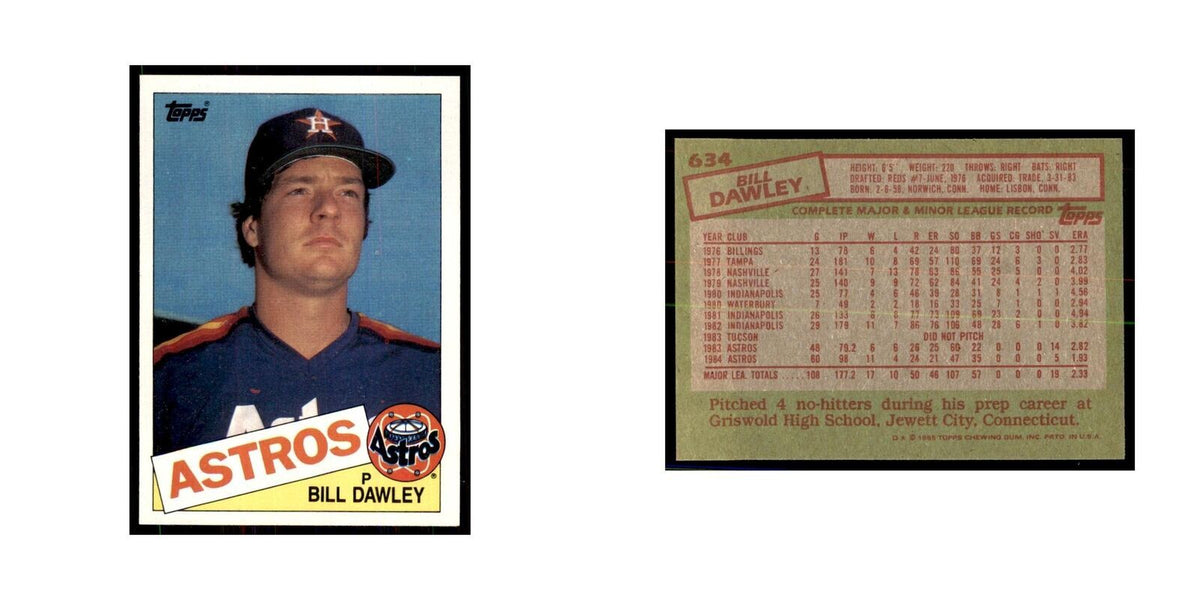 1985 Topps Bill Dawley Baseball Cards #634