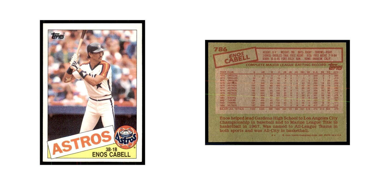 1985 Topps Enos Cabell Baseball Cards #786