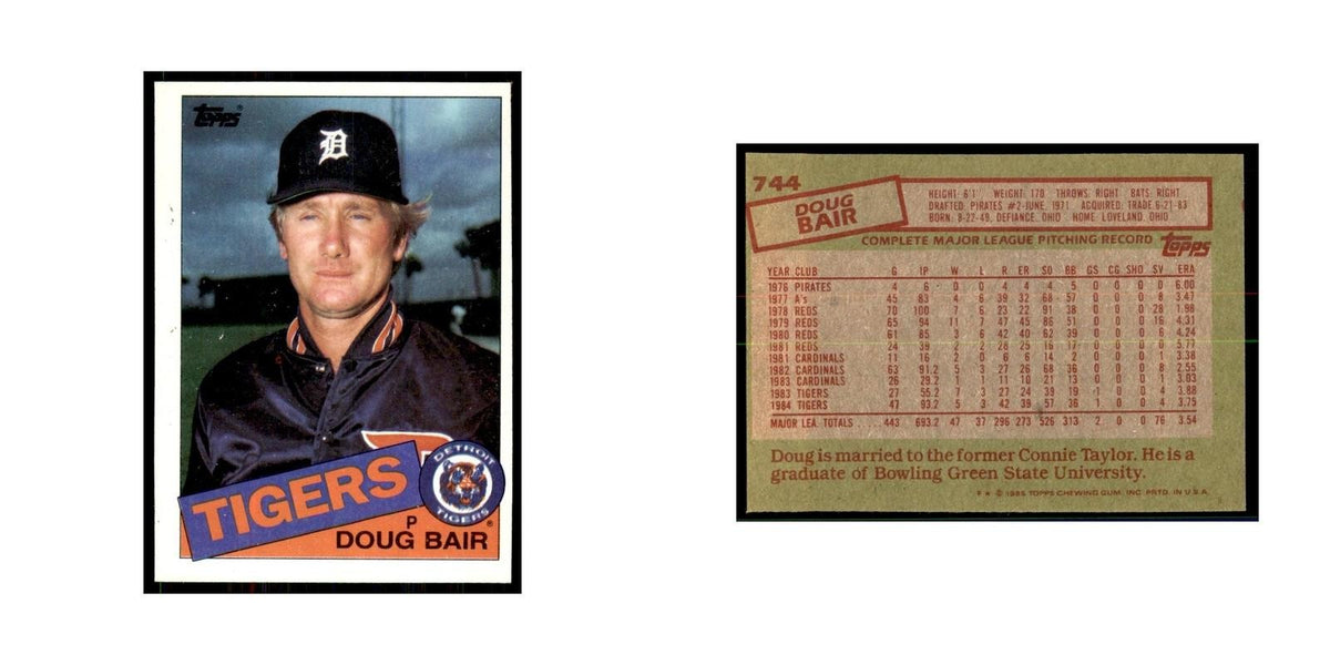 1985 Topps Doug Bair Baseball Cards #744
