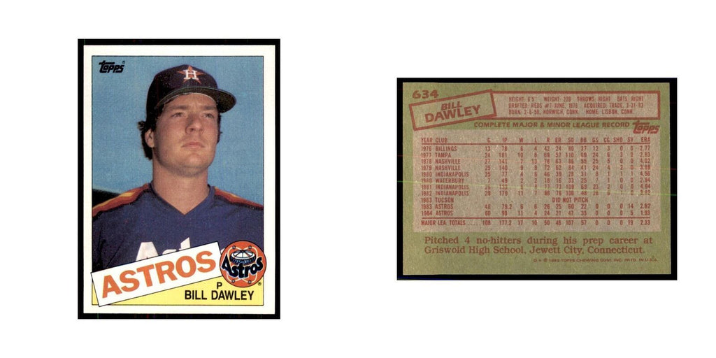 1985 Topps Bill Dawley Baseball Cards #634
