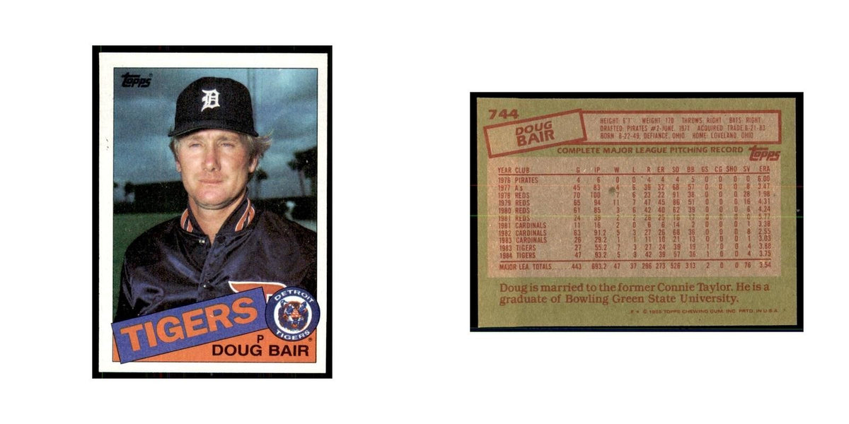 1985 Topps Doug Bair Baseball Cards #744