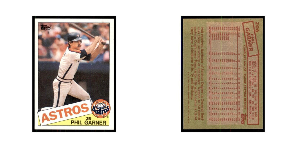 1985 Topps Phil Garner Baseball Cards #206