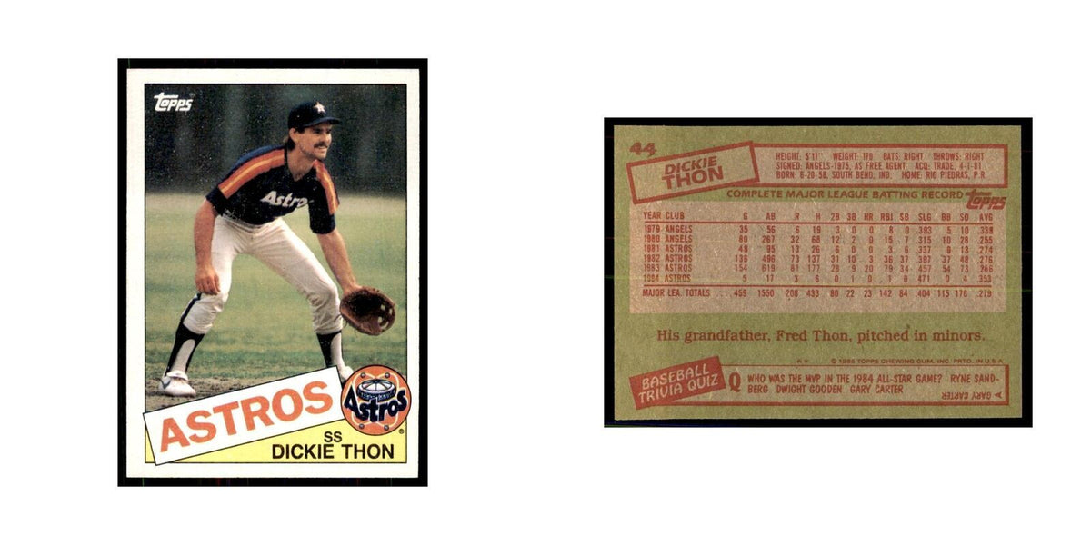 1985 Topps Dickie Thon Baseball Cards #44