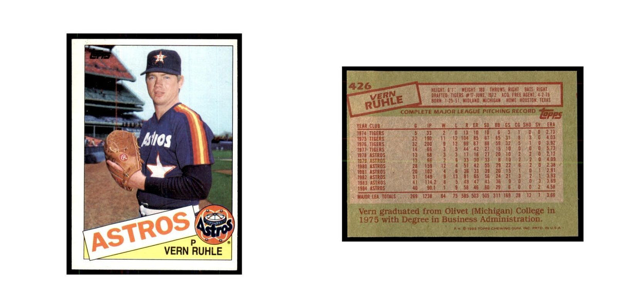 1985 Topps Vern Ruhle Baseball Cards #426