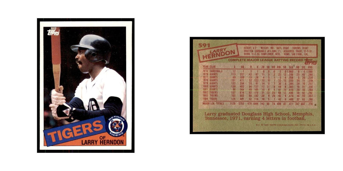 1985 Topps Larry Herndon Baseball Cards #591