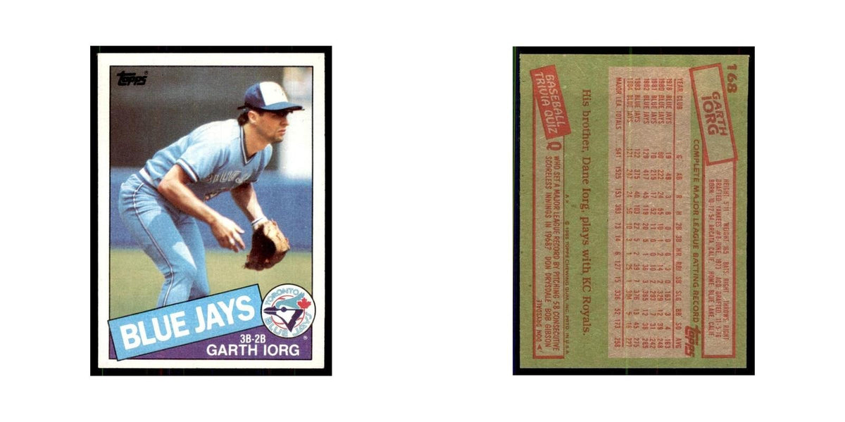 1985 Topps Garth Iorg Baseball Cards #168