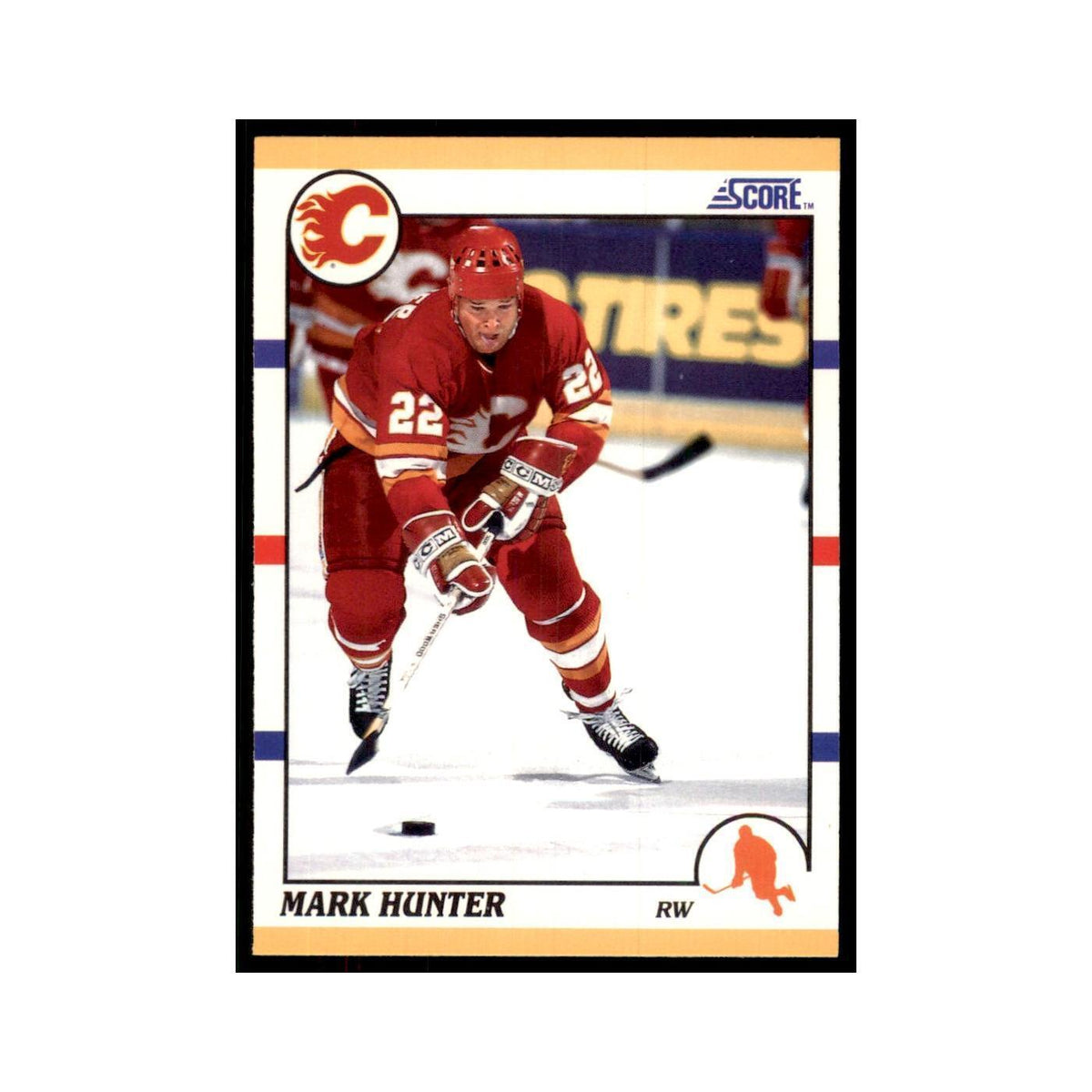 1990 Score Traded Mark Hunter Hockey Cards #77T