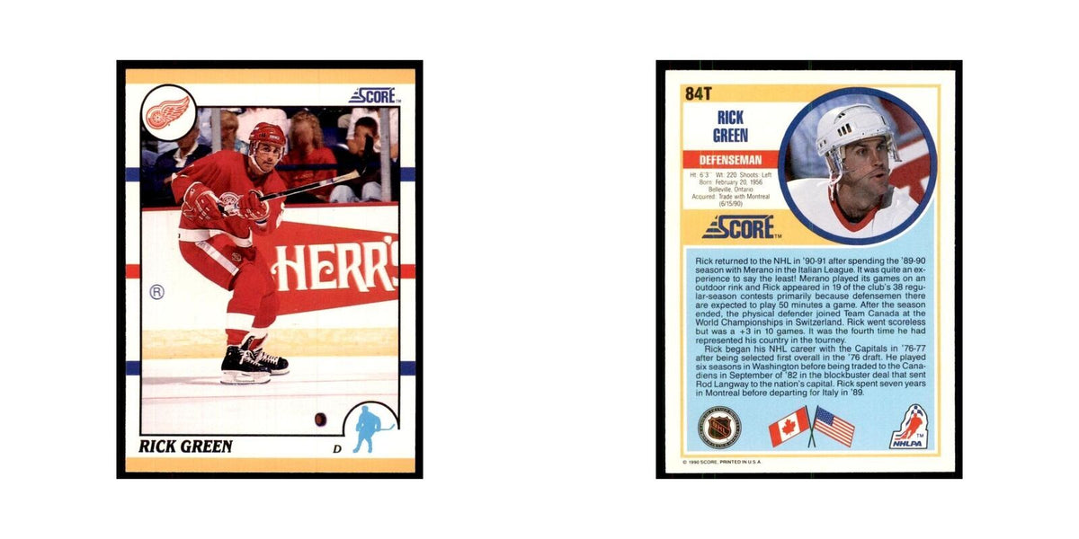 1990 Score Traded Rick Green Hockey Cards #84T