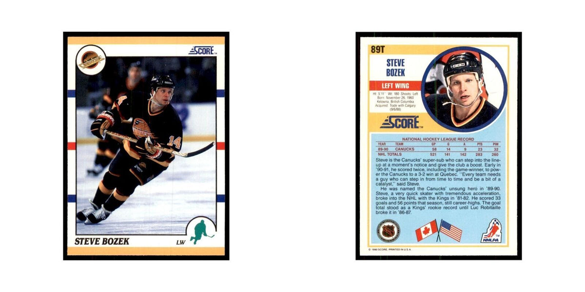 1990 Score Traded Steve Bozek Hockey Cards #89T