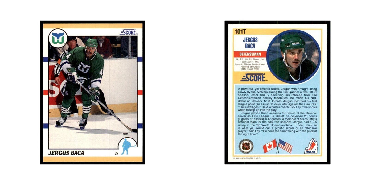 1990 Score Traded Jergus Baca Hockey Cards #101T