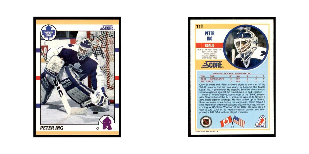 1990 Score Traded Peter Ing Hockey Cards #11T