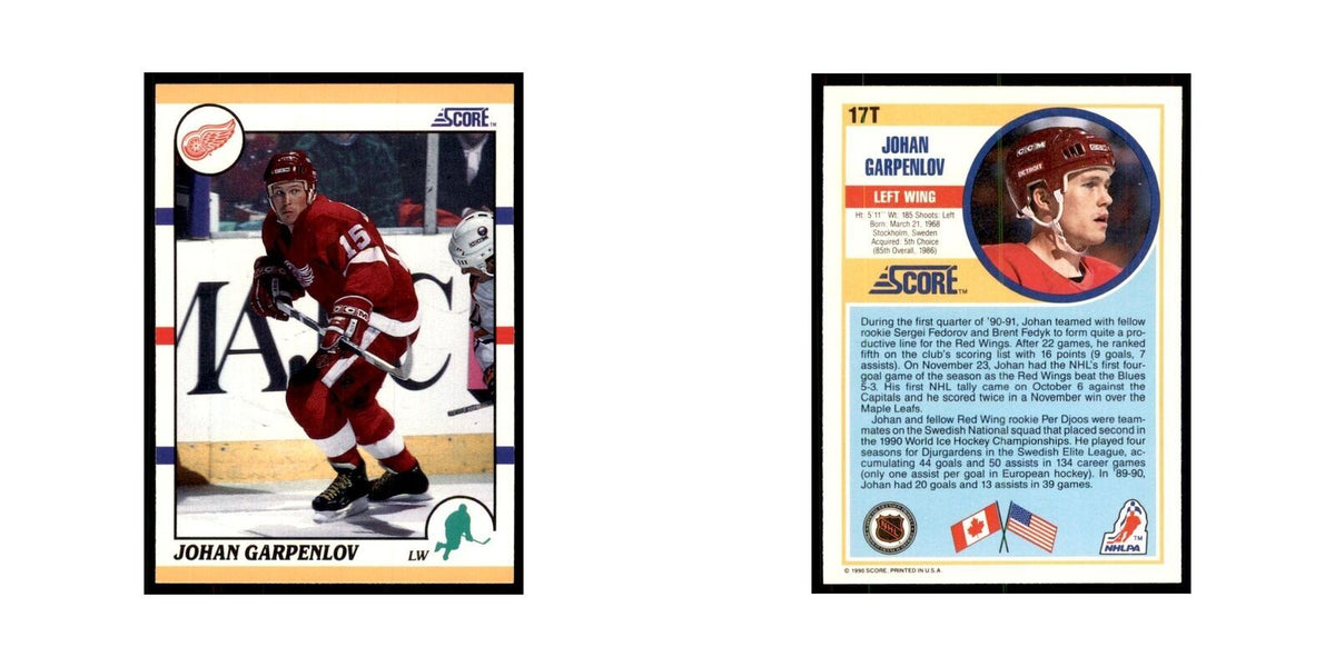 1990 Score Traded Johan Garpenlov Hockey Cards #17T