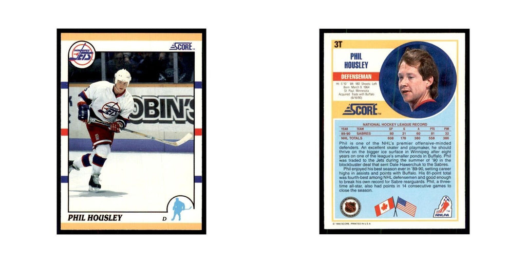 1990 Score Traded Phil Housley Hockey Cards #3T