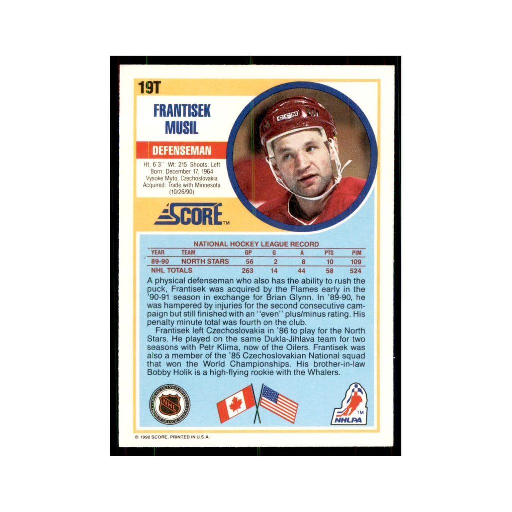 1990 Score Traded Frank Musil Hockey Cards #19T